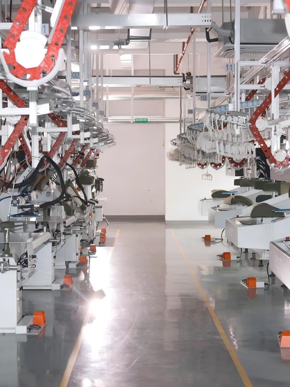 Fishing apparel production machine detail