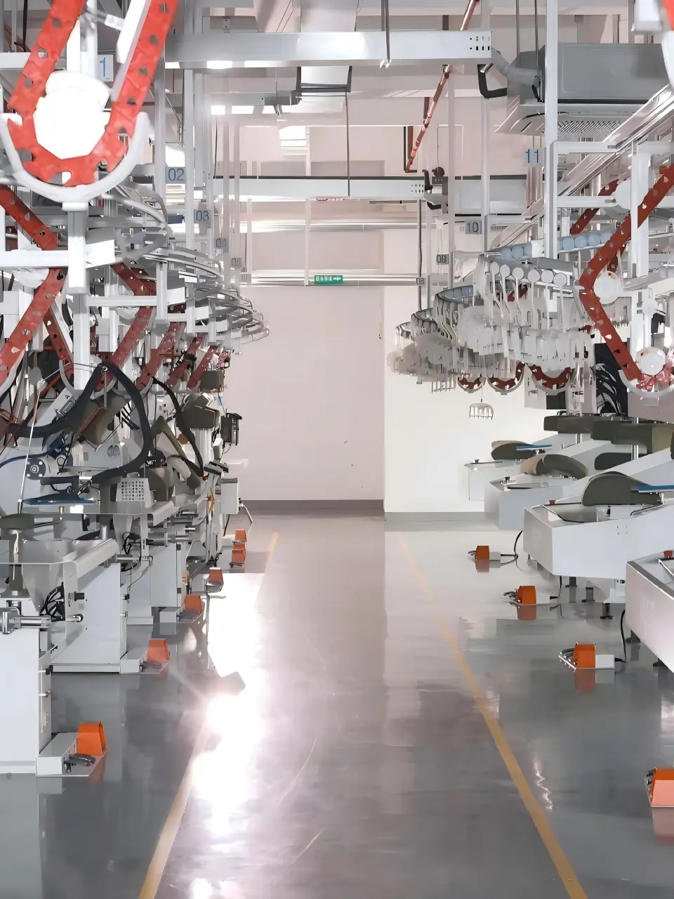 Fishing apparel production machine detail