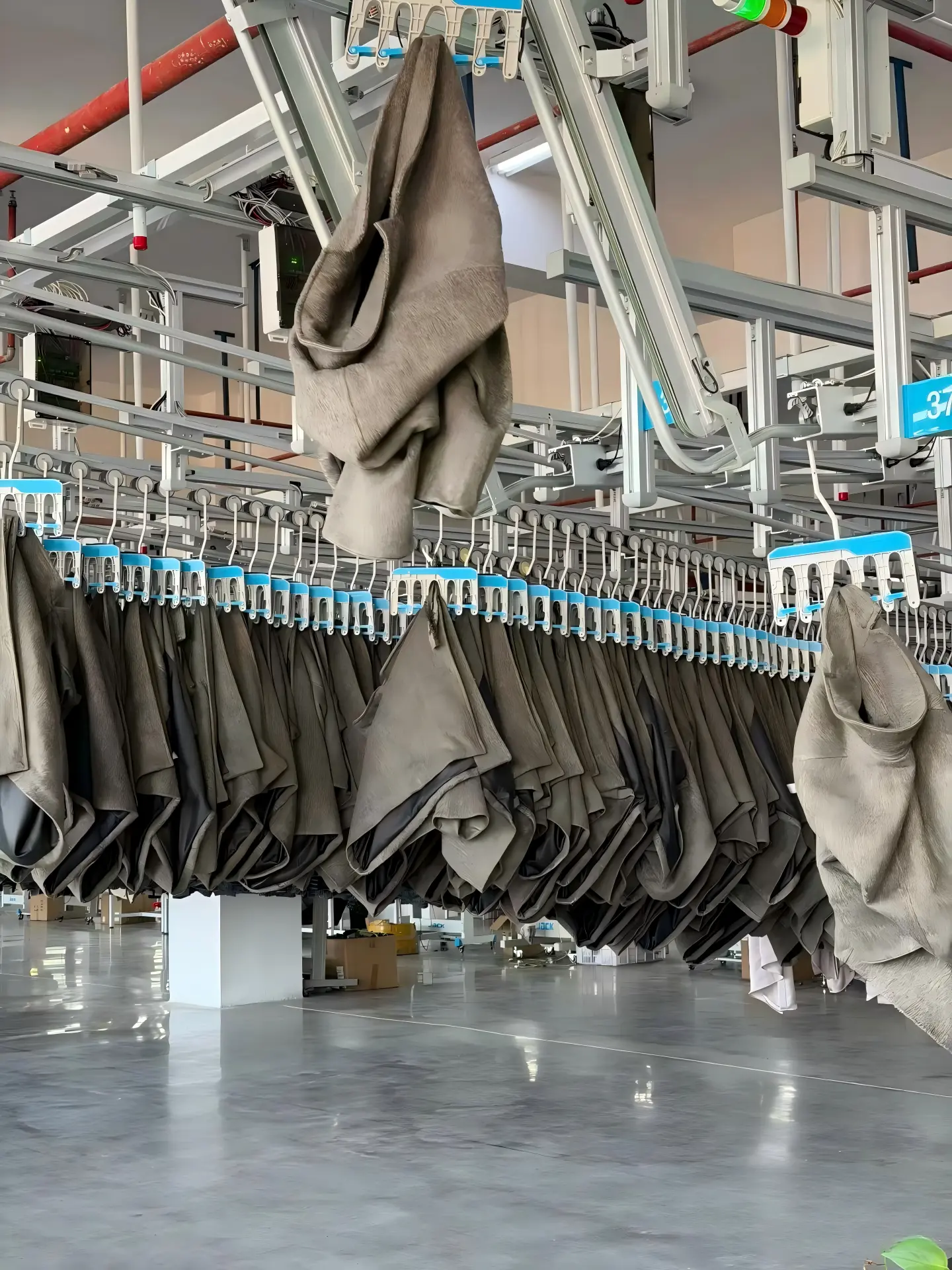 Garment workshop team and sewing line