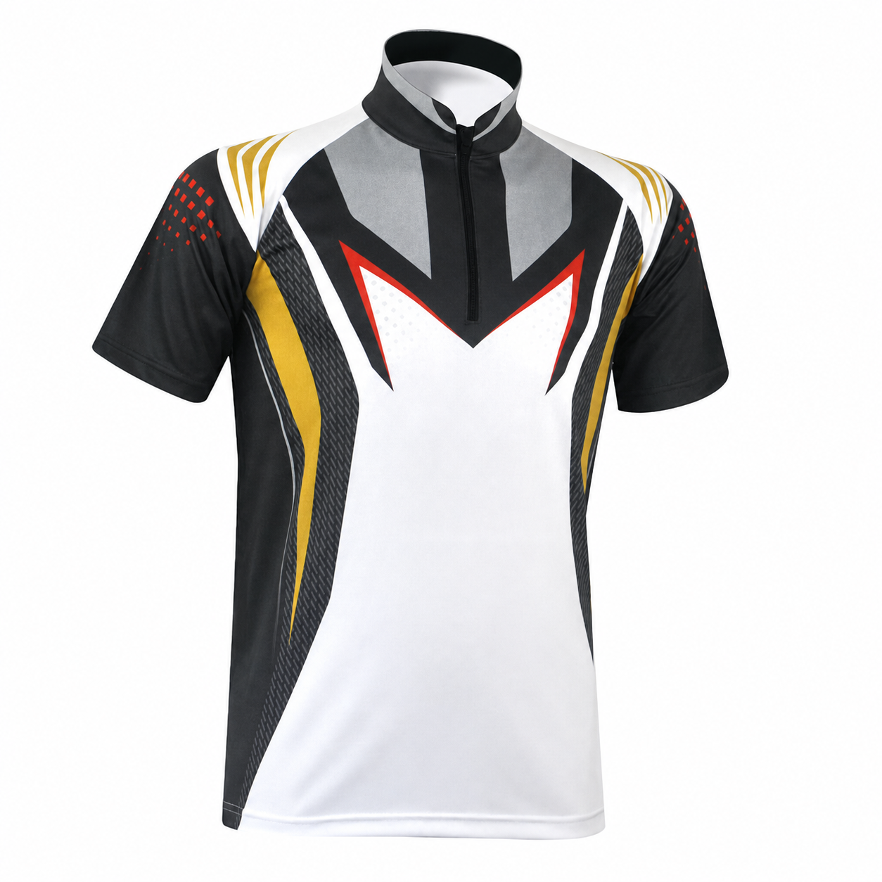 Custom performance fishing team polo with sublimated panels