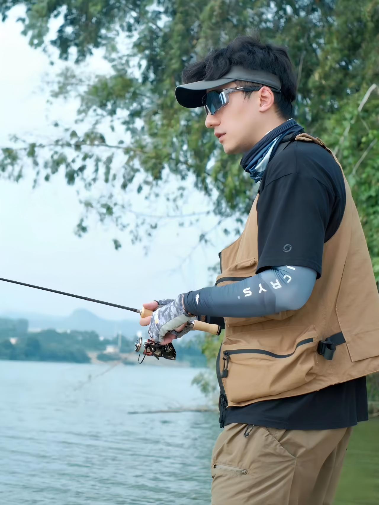 Victor, founder of EZ Fishing Wear, fishing outdoors