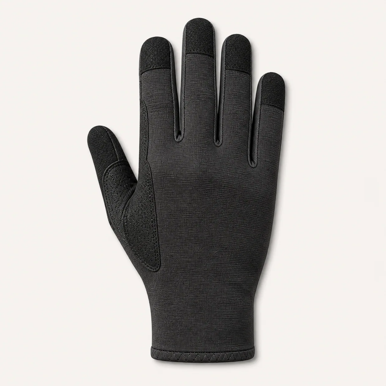 Unbranded charcoal full-finger fishing glove with reinforced grip zones