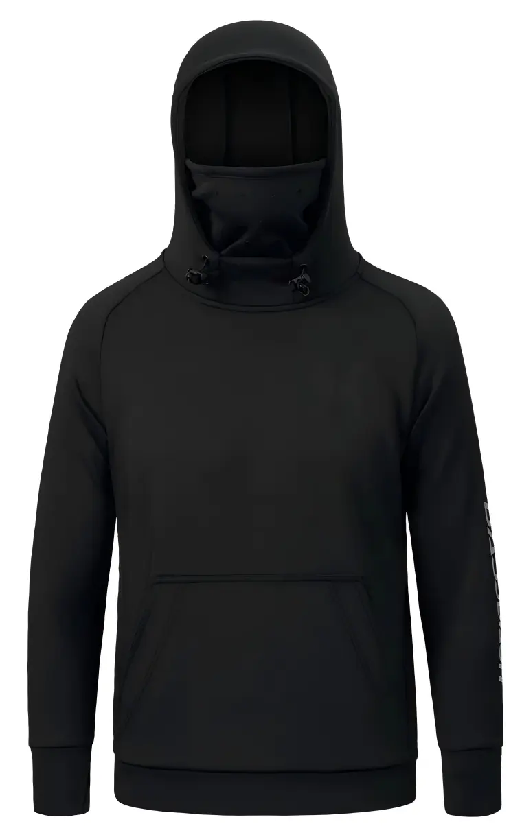 Heavyweight fleece-lined fishing hoodie for fall and winter