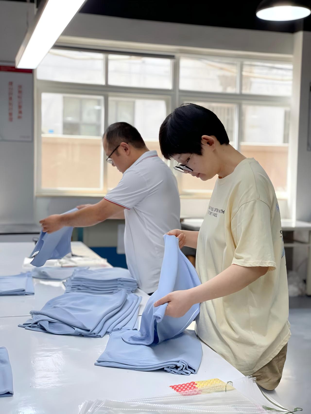Quality inspection for fishing shirt production