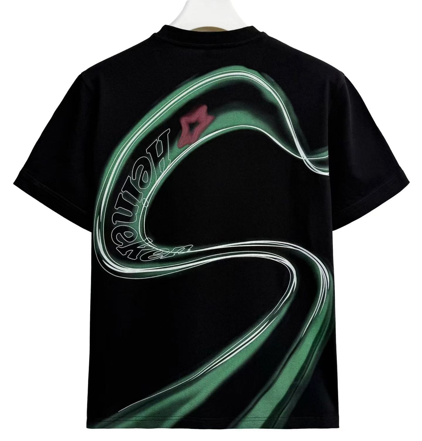 Full-color sublimation print on a custom polyester work shirt